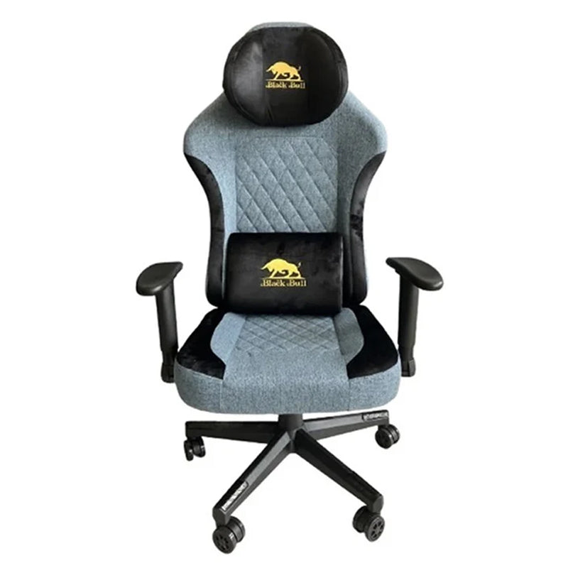 Black Bull Gaming Chair With Molded Headrest Up & Down - Fabric Black Bull Gaming Chair With Molded Headrest Up & Down - Fabric
